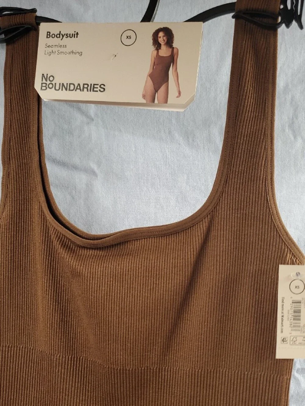 No Boundaries Kids Brown Ribbed Tank Bodysuit